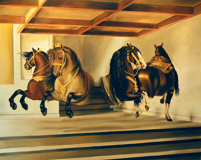 vignette oeuvre Antoni Taul&eacute; - Chevaux espagnols (Caballos espagnoles)